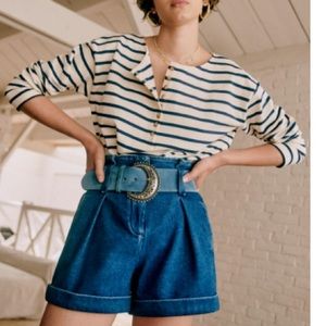 Sezane Rome Shorts- Denim